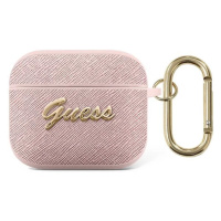 Guess GUA3SASMP AirPods 3 cover pink Saffiano Script Metal Collection (GUA3SASMP)