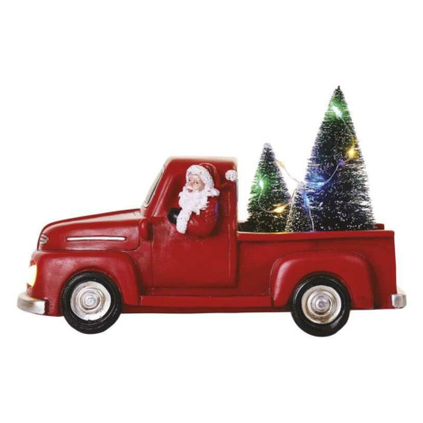 EMOS LED dekorace - Santa v autě s vánočními stromky, 10 cm, 3x AA, vnitřní, multicolor DCLW09