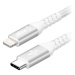 AlzaPower AluCore USB-C to Lightning MFi 0.5m stříbrný