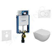 GEBERIT Kombifix Set předstěnové instalace, klozetu Oudee a sedátka softclose, tlačítko Sigma01,