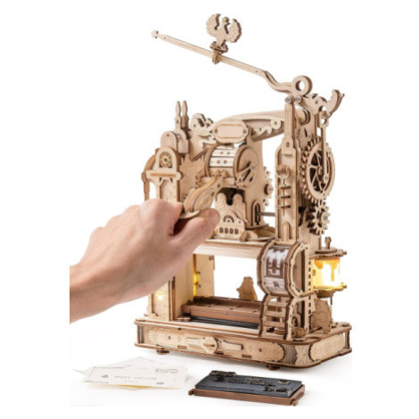 ROBOTIME Rokr Svítící 3D dřevěné puzzle Klasický tiskařský stroj 303 dílků 159809
