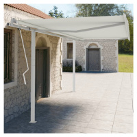 vidaXL Sada sloupků pro markýzu bílá 450 x 245 cm železo