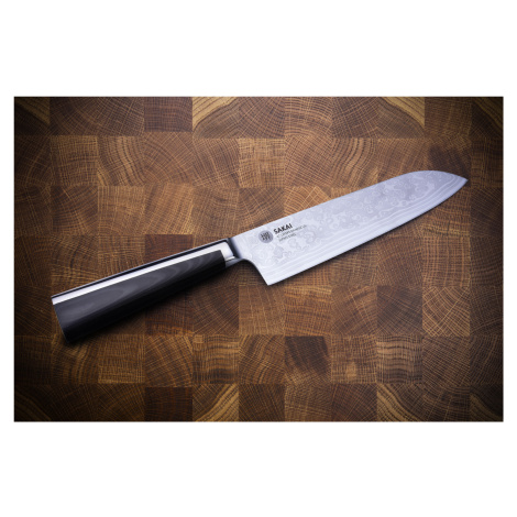 SAKAI | SANTOKU Šéfkuchařský nůž | 67 vrstev damascénské oceli | 310 mm