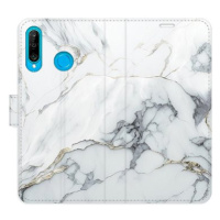 iSaprio flip pouzdro SilverMarble 15 pro Huawei P30 Lite