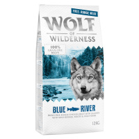 Wolf of Wilderness granule, 12 kg za skvělou cenu - Adult „Blue River“ – kuře z volného chovu a 