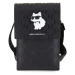 Taška na telefon Karl Lagerfeld Saffiano Monogram Choupette NFT, černá