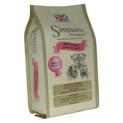 Simpsons Premium Adult Sensitive losos & brambory - 12 kg