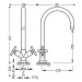 Tres BIMAX-TRES 163333 Dvoupáková dřezová kuchyňská baterie - lesklý chrom