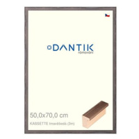 DANTIK rámeček 50 × 70, KASSETTE tmavěšedý plexi čiré