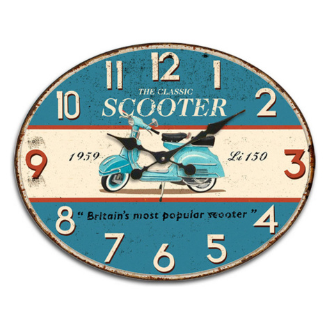 Signes Grimalt Scooter Wall Clock. Modrá
