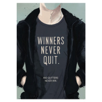 Ilustrace Winners Never Quit, Andreas Magnusson, 30 × 40 cm