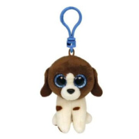 TY Beanie Boos MUDDLES, Clip 8,5 cm - hnědobílý pes