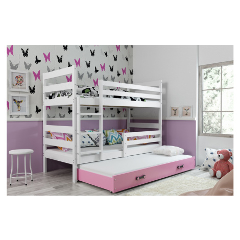 Falco Patrová postel s přistýlkou Norbert bílá/růžová