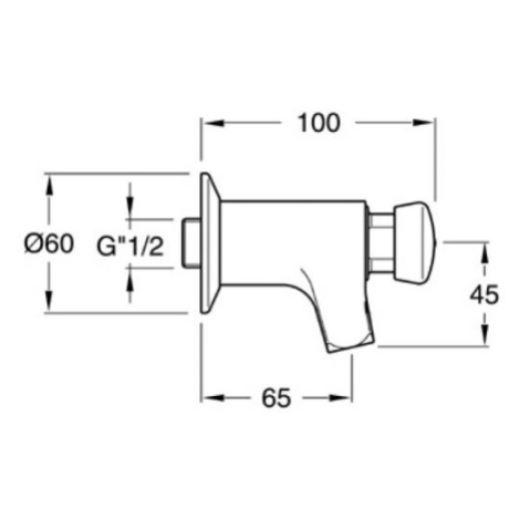 SILFRA QUIK samouzavírací nástěnný ventil pro umyvadlo, chrom QK23551