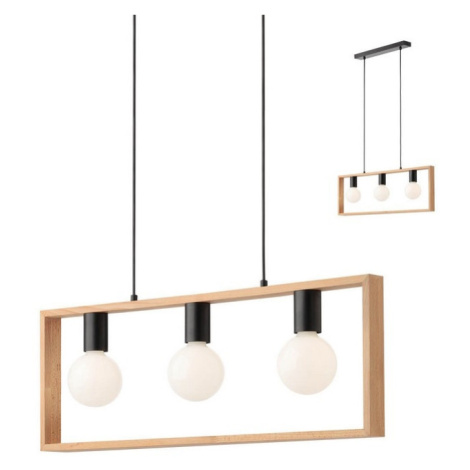 Redo 01-1665 - Lustr na lanku TIMBER 3xE27/42W/230V 01-1665
