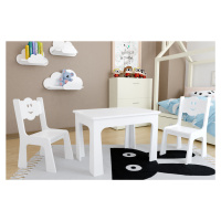 ID Dětský stůl a dvě židličky - bílý mráček