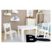 Dětský stůl a dvě židličky - bílý mráček
