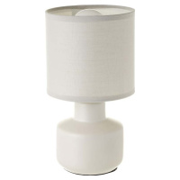 Krémová keramická stolní lampa s textilním stínidlem (výška 22 cm) – Casa Selección
