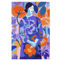 Ilustrace Woman In Flower Garden, Treechild, 26.7 × 40 cm