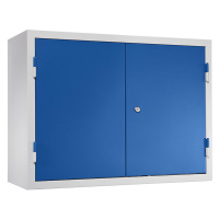 eurokraft basic Dílenská závěsná skříň, v x š x h 600 x 800 x 320 mm, plné plechové dveře, se 2 