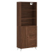 vidaXL Skříň highboard hnědý dub 69,5 x 34 x 180 cm kompozitní dřevo