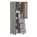 vidaXL Skříň highboard šedá sonoma 69,5 x 34 x 180 cm kompozitní dřevo