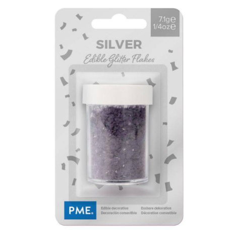 Sypání Glitter Flakes, stříbrno fialová bez TiO2 - PME