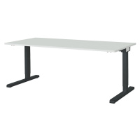 mauser Výškově nastavitelný obdélníkový stůl, š x h 1800 x 800 mm, deska ve světlé šedé barvě, p