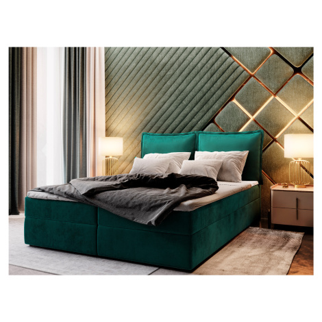 MSL Kontinentální čalouněná postel LOTO (180 x 200 cm) Barva látky: MONOLITH 37