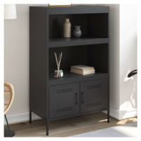 vidaXL Skříň highboard černá 68 x 39 x 113 cm ocel