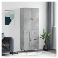 vidaXL Skříň highboard betonově šedá 69,5x34x180 cm kompozitní dřevo