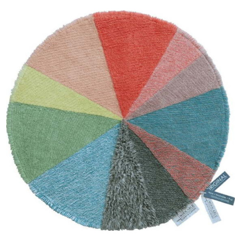 Pratelný ručně tkaný vlněný dětský koberec ø120 cm Pie Chart – Lorena Canals