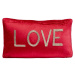 KARE Design Dekorativní polštář Beads Love - červený, 35x60cm
