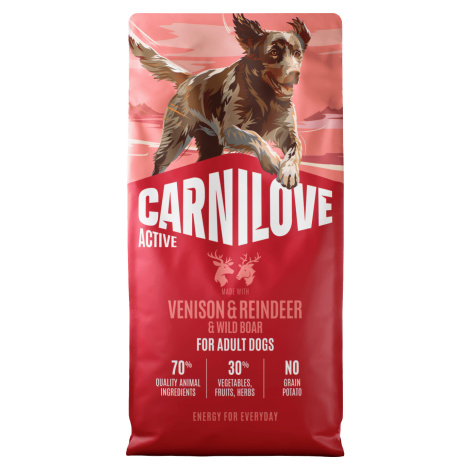 Granule CARNILOVE Active pro dospělé psy zvěřina, sob a divočák 12 kg
