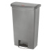 Rubbermaid Odpadkový koš s pedálem SLIM JIM®, objem 68 l, š x v x h 322 x 803 x 500 mm, šedá