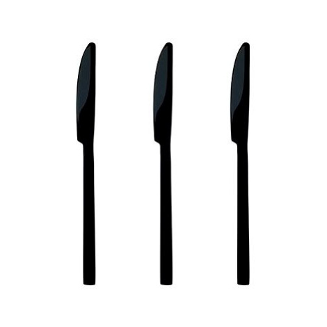 Vialli Design Jídelní nůž Piano, 3 ks, černý, 9569