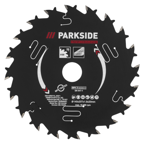 Parkside Performance® Pilový kotouč pro okružní pily, 140 mm (dřevo, 20 zubů)