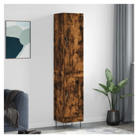 vidaXL Skříň highboard kouřový dub 34,5 x 34 x 180 cm kompozitní dřevo