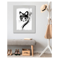Obrazy na stěnu - Portrét kočky Rozměr: 80x100 cm, Rámování: vypnuté plátno na rám