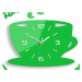 ModernClock Nástěnné hodiny Coffee zelené