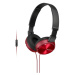 Sluchátka SONY MDR-ZX310AP handsfree červené