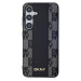 DKNY PU Leather Checkered Pattern Magsafe kryt Samsung Galaxy S24+ černý