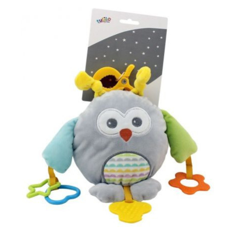 Sova závěs na postýlku/kočárek plyš 18x18cm Teddies