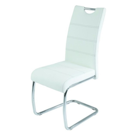 Jídelní židle FLORA S bílá, syntetická kůže