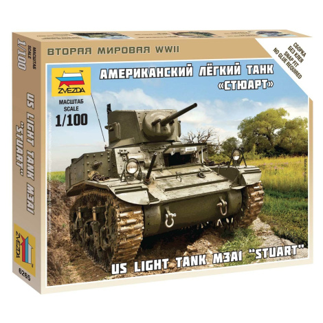 Wargames (WWII) tank 6265 - Stuart US-Tank (1: 100) Zvezda