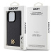 Zadní kryt DKNY PU Leather Repeat Pattern Stack Logo Magsafe pro Apple iPhone 13 Pro, černá