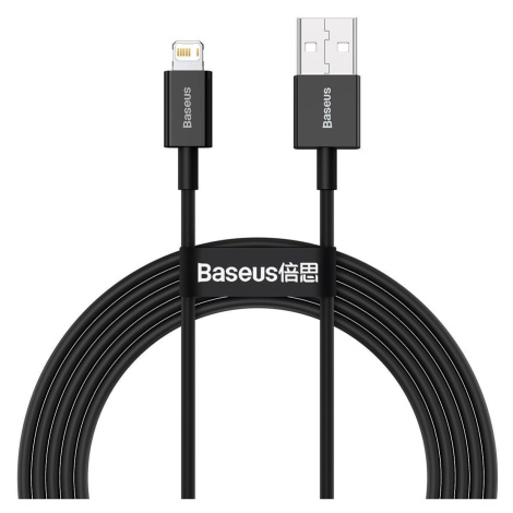 Kabel USB na Lightning Baseus Superior Series, 2,4 A, 1 m (černý)