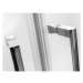 BESCO Čtvrtkruhový sprchový kout MODERN 80 x 80 x 165 cm snížený, matné sklo frost, bez vaničky