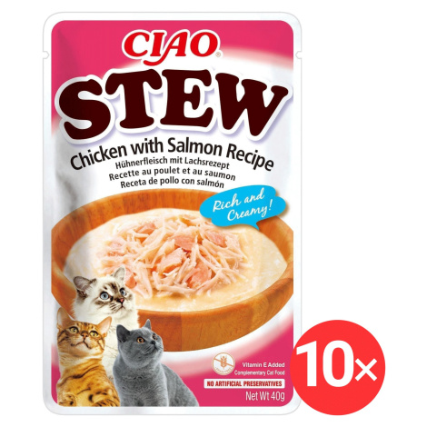 Ciao Churu Cat Stew kuřecí a lososová receptura 10 × 40 g