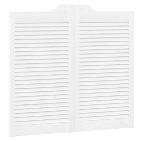 vidaXL Křídlové dveře  Louvred Design 1 pár bílé 90x100 cm